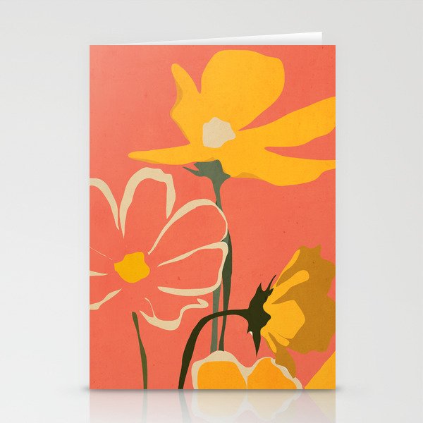 Modern Abstract Art Flowers 4 Stationery Card Gallery Image 2