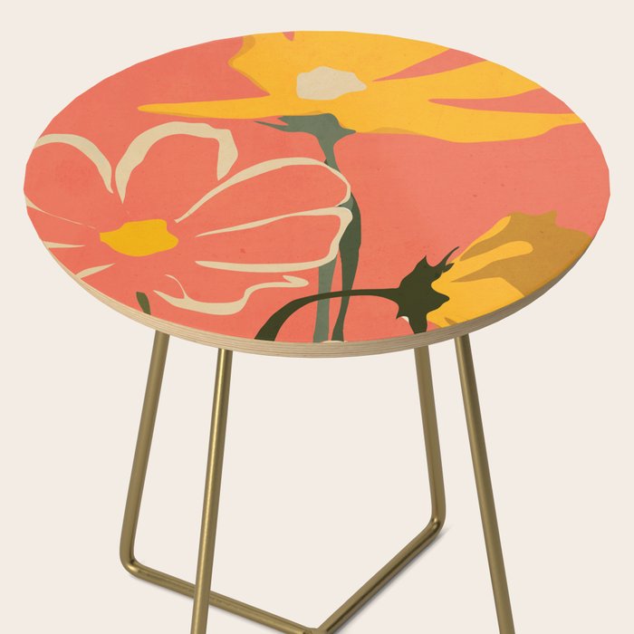Modern Abstract Art Flowers 4 Side Table Gallery Image 2
