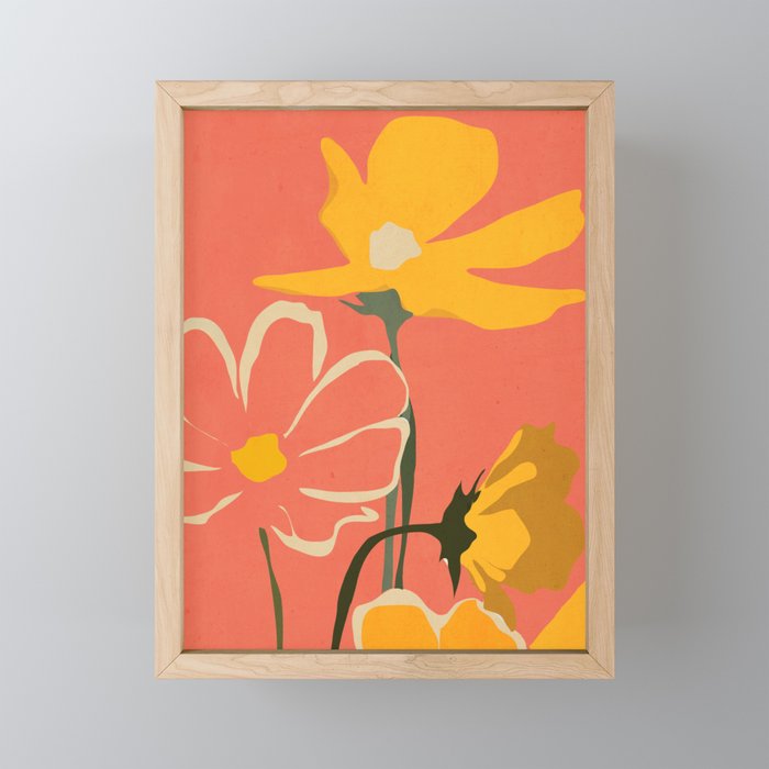 Modern Abstract Art Flowers 4 Mini Art Print Gallery Image 1