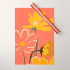 Modern Abstract Art Flowers 4 Wrapping Paper Gallery Image 1