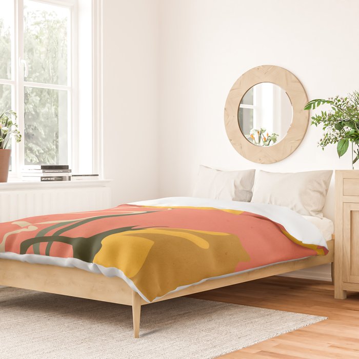 Modern Abstract Art Flowers 4 Duvet Cover Gallery Image 2