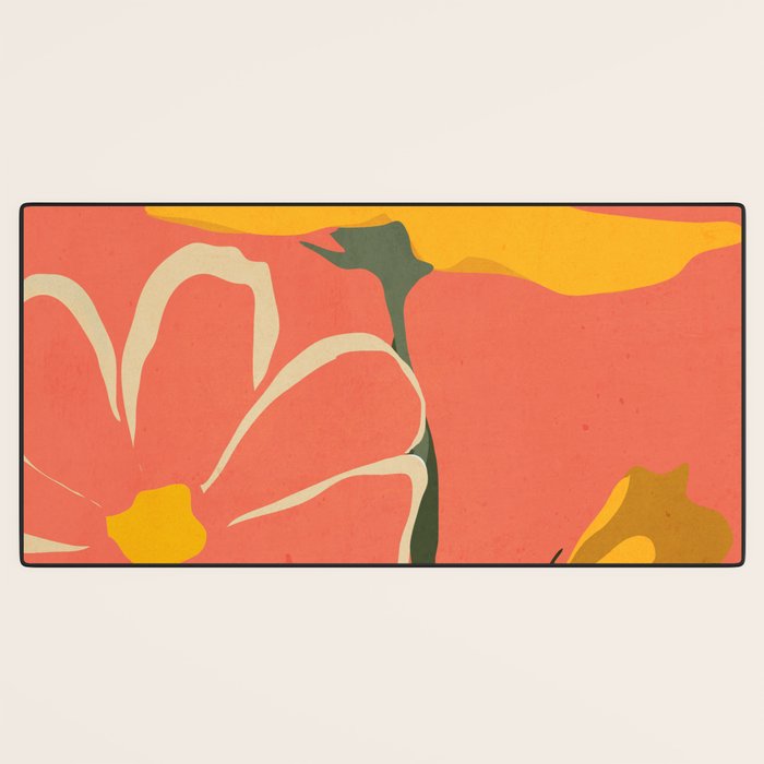 Modern Abstract Art Flowers 4 Desk Mat Gallery Image 3