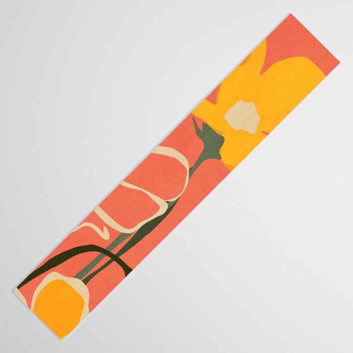 Modern Abstract Art Flowers 4 Table Runner Gallery Image 3