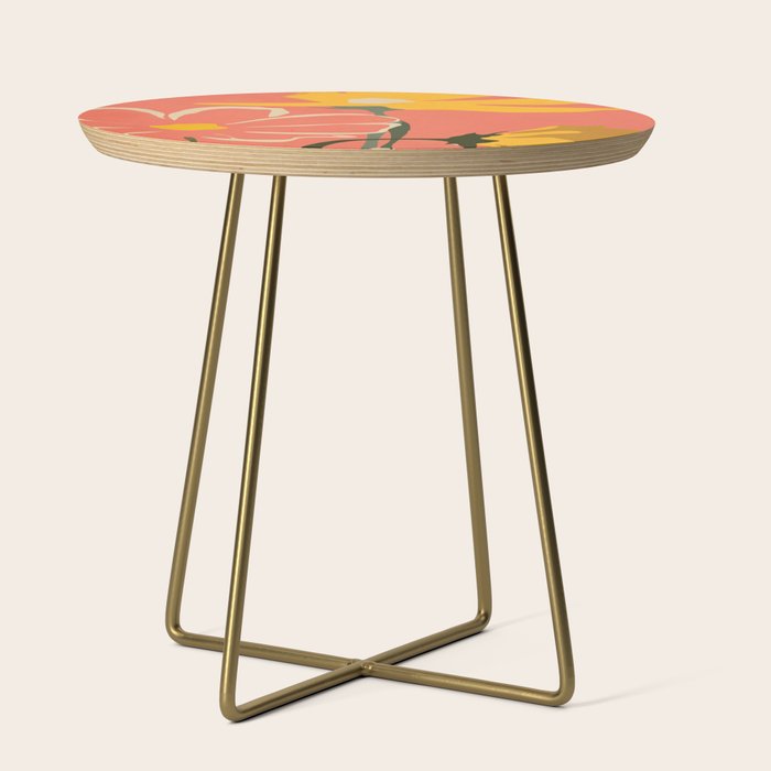 Modern Abstract Art Flowers 4 Side Table Gallery Image 1