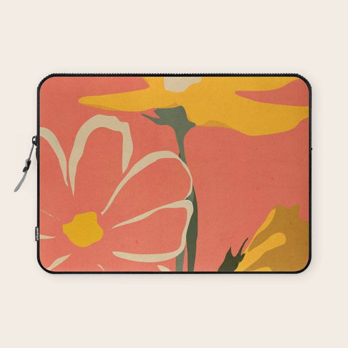 Modern Abstract Art Flowers 4 Laptop Sleeve Gallery Image 1