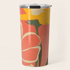Modern Abstract Art Flowers 4 Travel Mug Gallery Image 1