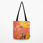 Modern Abstract Art Flowers 4 Tote Bag Gallery Image 2