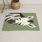 Zebra, Animal Portrait Rug Gallery Image 1