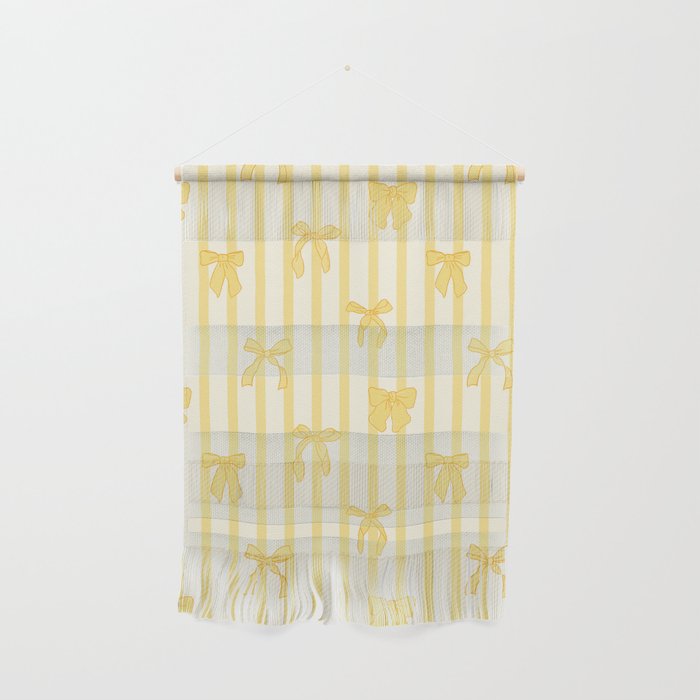 Charming Yellow Ribbon and Stripes  Wall Hanging Gallery Image 1