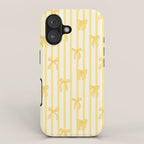 Charming Yellow Ribbon and Stripes  iPhone Case Gallery Image 1