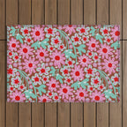 Happy flowers II Outdoor Rug Gallery Image 1