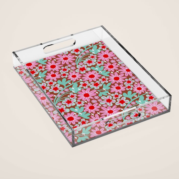 Happy flowers II Acrylic Tray Gallery Image 1