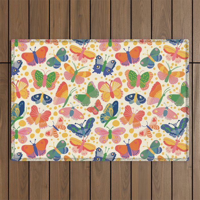 Butterfly world Outdoor Rug Gallery Image 1