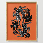 Fashionable black cheetah dance Serving Tray Gallery Image 1