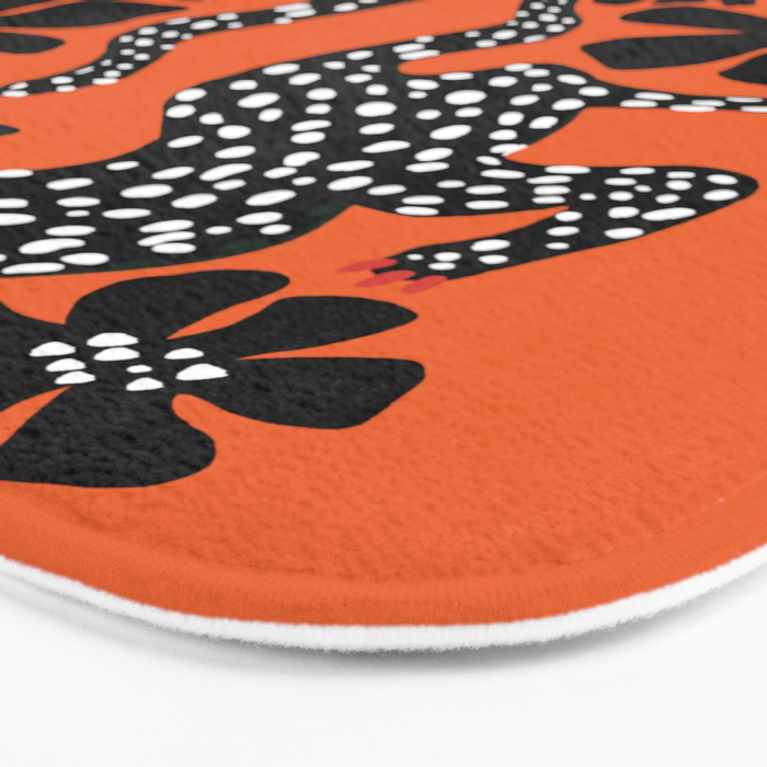 Fashionable black cheetah dance Bath Mat Gallery Image 3