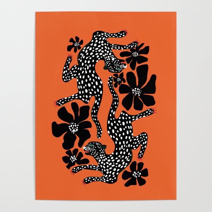 Fashionable black cheetah dance Poster Gallery Image 1