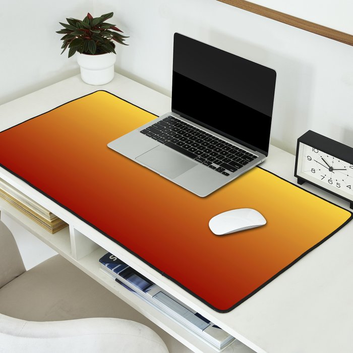 OMBRE RUST YELLOW COLOR Desk Mat Gallery Image 2