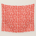 Dopamine Leopard Print In Red And Pink Wall Tapestry Gallery Image 4