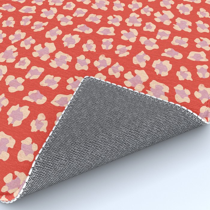 Dopamine Leopard Print In Red And Pink Rug Gallery Image 4