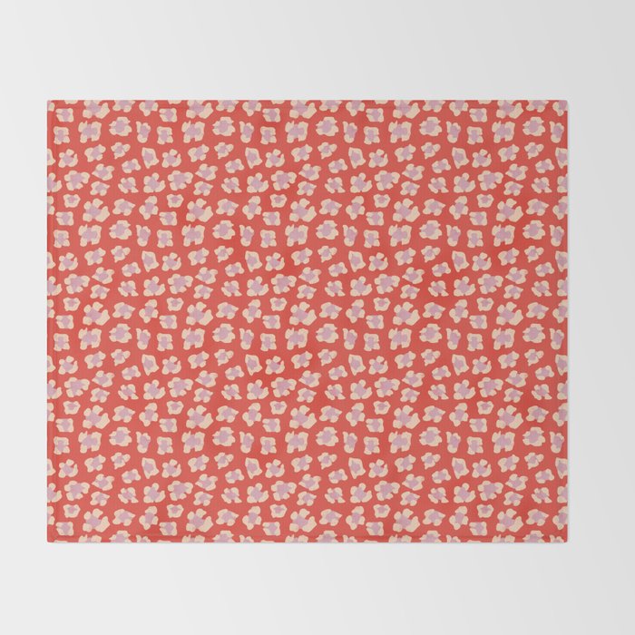 Dopamine Leopard Print In Red And Pink Throw Blanket Gallery Image 2