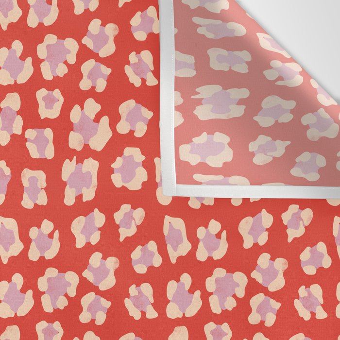 Dopamine Leopard Print In Red And Pink Wall Tapestry Gallery Image 3
