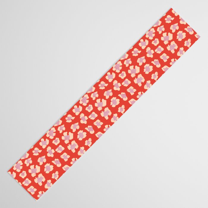 Dopamine Leopard Print In Red And Pink Table Runner Gallery Image 3