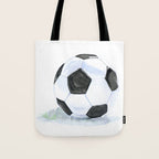Soccer Ball Watercolor Tote Bag Gallery Image 1