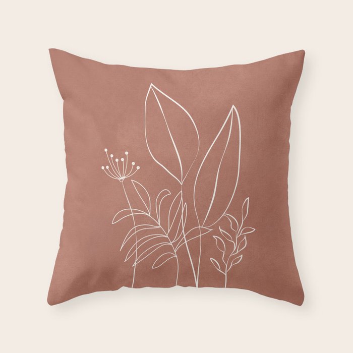 Tropical Outline 11 Throw Pillow Gallery Image 6
