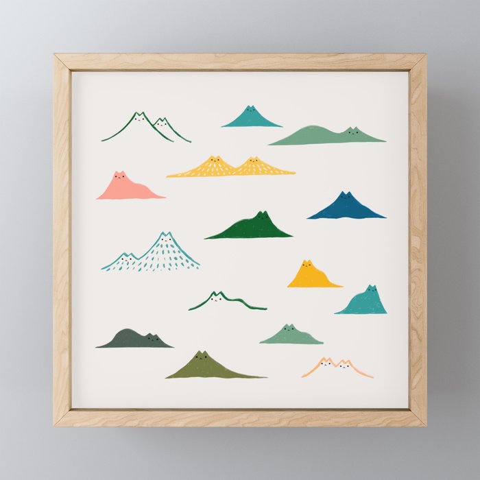 Cat Landscape 140: Meowtain range Mini Art Print Gallery Image 1