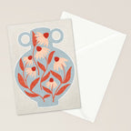 Blue Vase of Daisies Stationery Card Gallery Image 2
