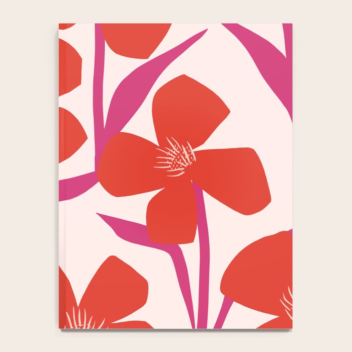 Red and Pink Floral Pattern Notebook Gallery Image 4