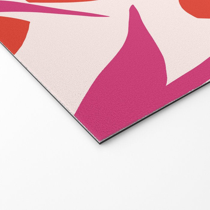 Red and Pink Floral Pattern Welcome Mat Gallery Image 2