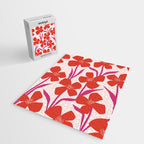 Red and Pink Floral Pattern Jigsaw Puzzle Gallery Image 2