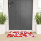 Red and Pink Floral Pattern Welcome Mat Gallery Image 3