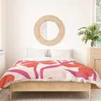 Red and Pink Floral Pattern Duvet Cover Gallery Image 3