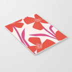 Red and Pink Floral Pattern Notebook Gallery Image 3