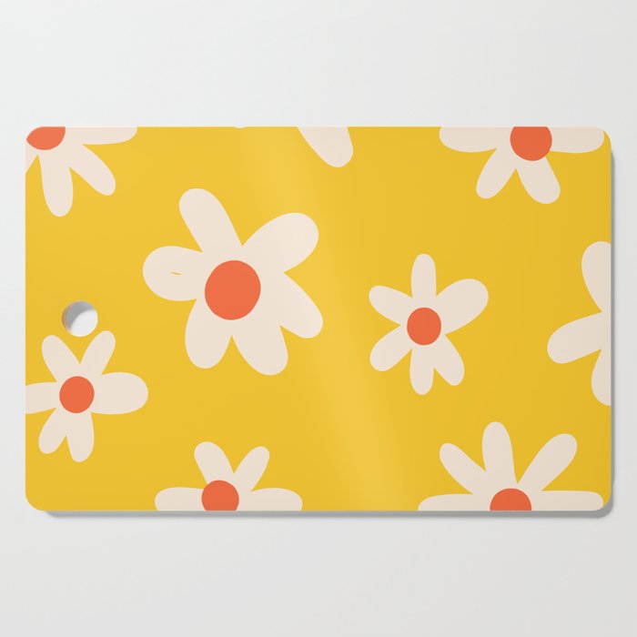 Happy Golden Daisies | Yellow Daisies | Summer Flowers Cutting Board Gallery Image 1