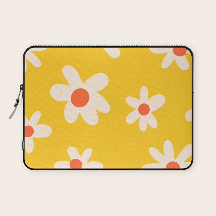 Happy Golden Daisies | Yellow Daisies | Summer Flowers Laptop Sleeve Gallery Image 1