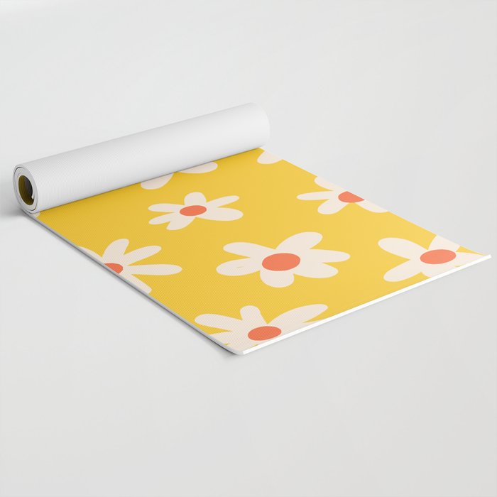 Happy Golden Daisies | Yellow Daisies | Summer Flowers Yoga Mat Gallery Image 2