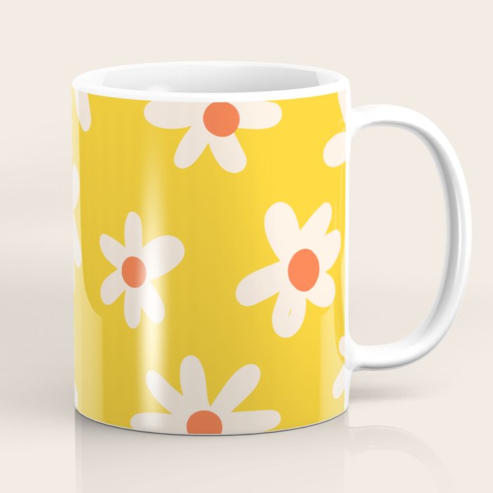 Happy Golden Daisies | Yellow Daisies | Summer Flowers Coffee Mug Gallery Image 1