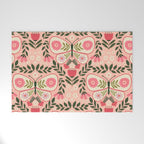 Folk Butterfly Pattern - Peach Welcome Mat Gallery Image 1