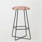 Folk Butterfly Pattern - Peach Stool Gallery Image 1