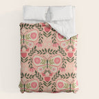 Folk Butterfly Pattern - Peach Duvet Cover Gallery Image 6