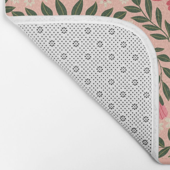 Folk Butterfly Pattern - Peach Bath Mat Gallery Image 2