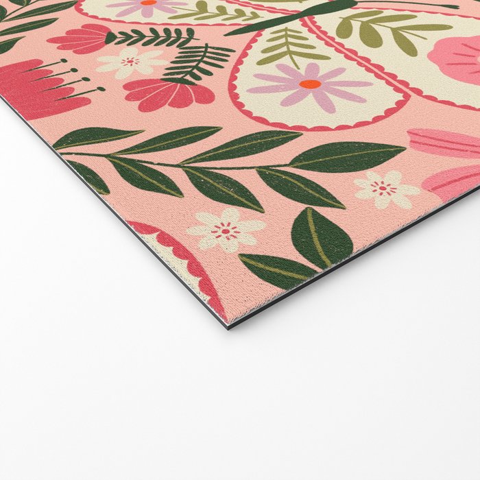 Folk Butterfly Pattern - Peach Welcome Mat Gallery Image 2
