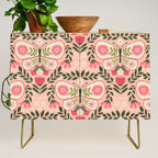 Folk Butterfly Pattern - Peach Credenza Gallery Image 1