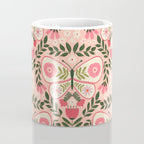 Folk Butterfly Pattern - Peach Coffee Mug Gallery Image 4