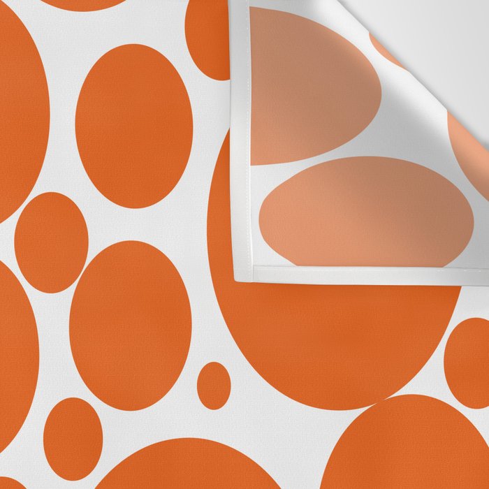 Bubbly Mod Dots Pattern in Burnt Orange and White Wall Tapestry Gallery Image 3