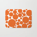 Bubbly Mod Dots Pattern in Burnt Orange and White Bath Mat Gallery Image 1