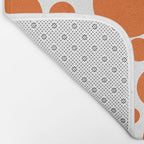 Bubbly Mod Dots Pattern in Burnt Orange and White Bath Mat Gallery Image 2